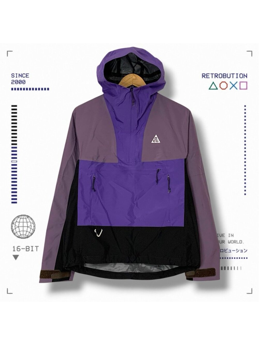 Nike ACG Storm Fit ADV Cascade Rain Jacket Purple Size S
